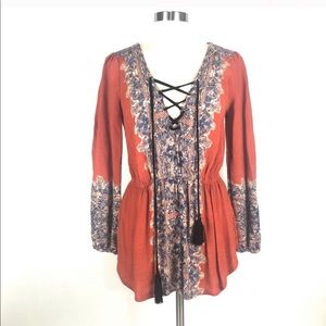 Free People tassel tunic M